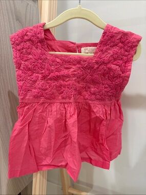 Pink Chicken bright Pink Embroidered Top